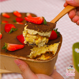  Set nguyên liệu làm Bánh tiramisu (set 2 vị) 12-14 hũ (100ml/hũ) hoặc 2 hộp giấy oval (750ml/hộp) 