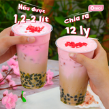  Set nguyên liệu Trà sữa Muối Hồng Himalaya thành phẩm 12 Ly 