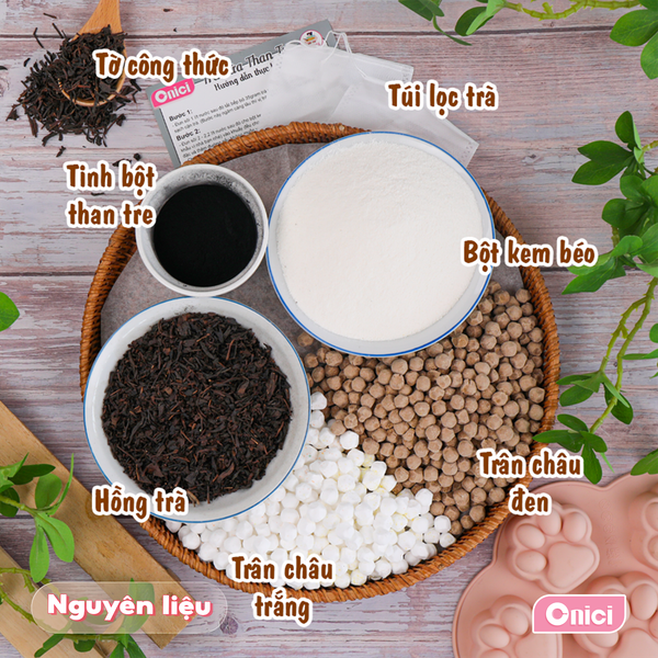 Set nguyên liệu Trà sữa Than Tre 25-30ly (4 lít)