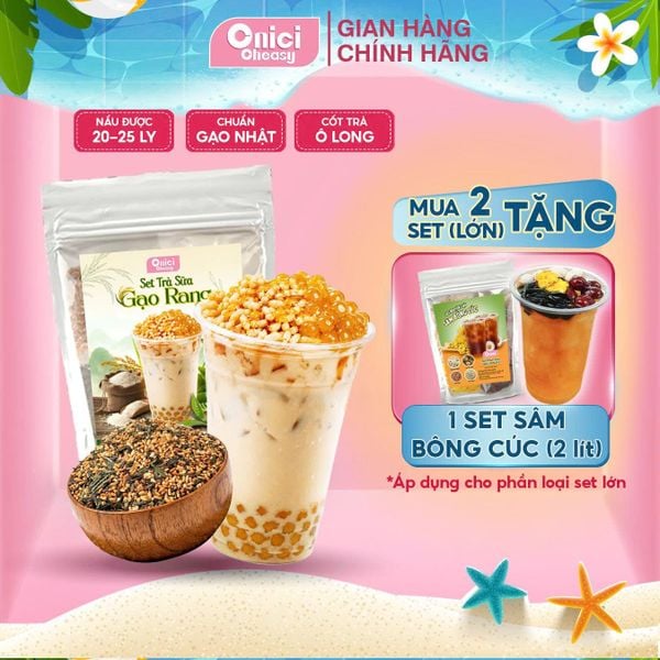 SET TRÀ SỮA GẠO RANG thành phẩm (25-30 ly)