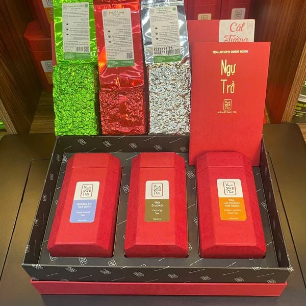 CÁT TƯỜNG - Quà tặng Phước Lộc Thọ ( Hoàng Ân Trà Đinh+Trà Ô Long Tứ Quý+Trà Nhài Hoàng Cung)