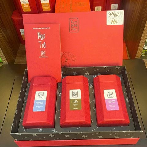 PHÚC AN - Quà tặng tri ân ( Hoàng Ân Trà Đinh + Ô Long Tứ Quý + Hồng Trà Thư Các)
