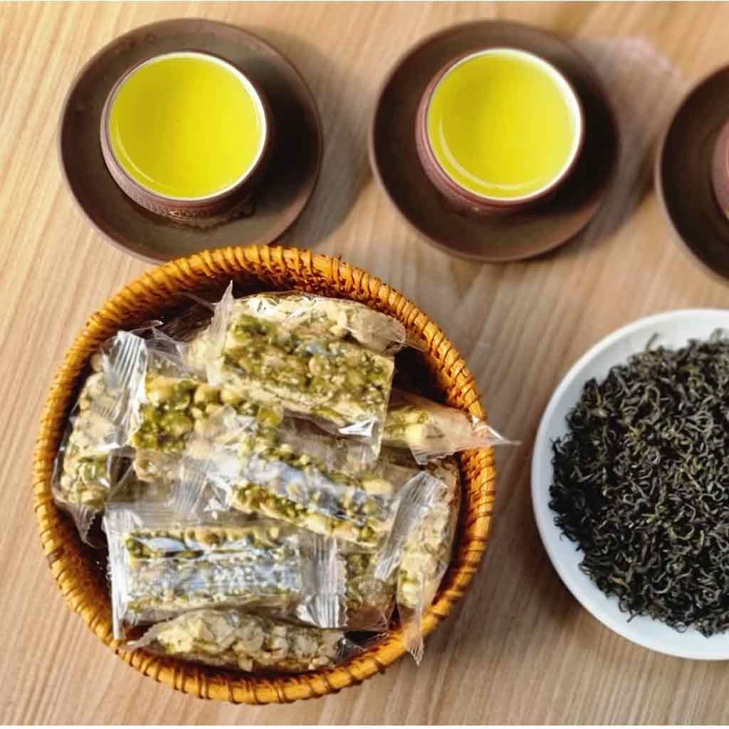 Vua Trà - Kẹo Lạc Trà Xanh Cung Đình, Vị Giòn Tan Thanh Mát, Nguyên Liệu Tự Nhiên, Hỗ Trợ Sức Khỏe, Quà Tặng Sang Trọng