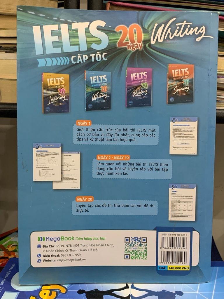 IELTS Cấp tốc – 20 ngày Writing – MegaBook biên soạn - Ảnh chụp thực tế