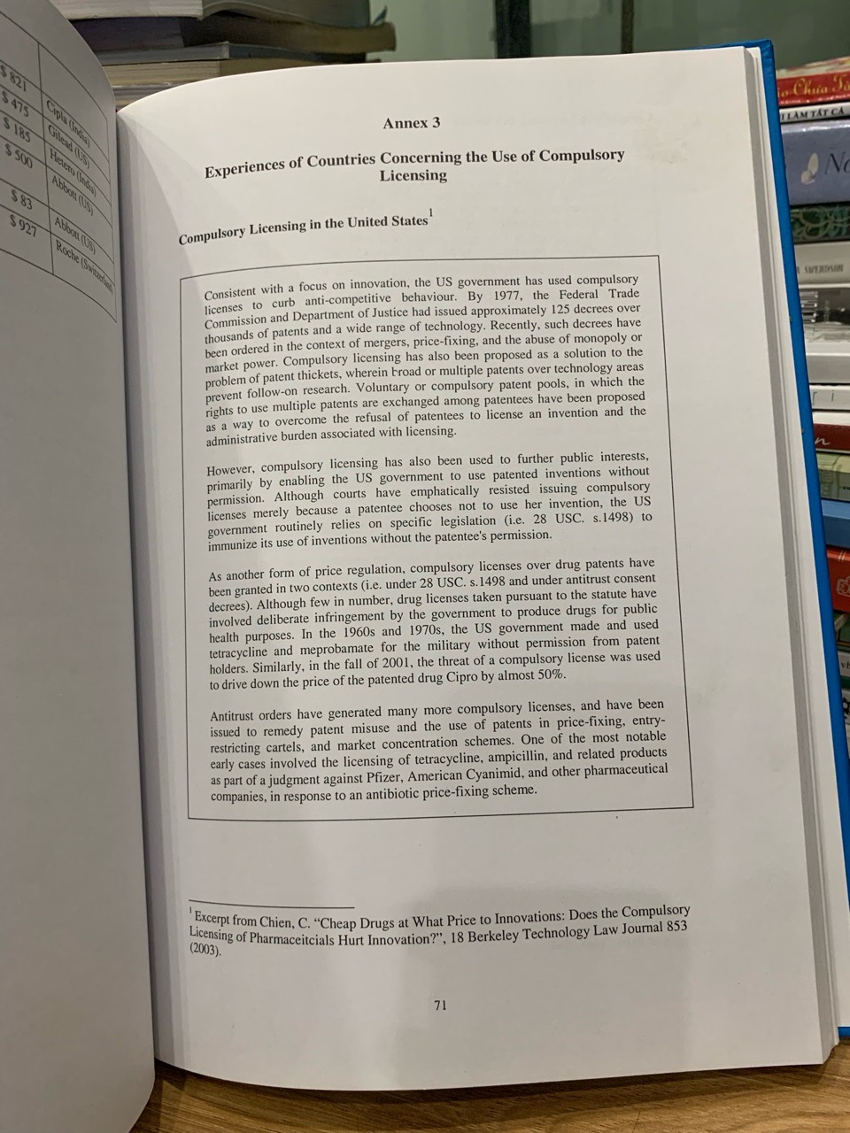 Thuốc kháng virut HIV , chăng cho người có HIV/AIDS ở Việt Nam những vấn đề pháp lý và thương mại