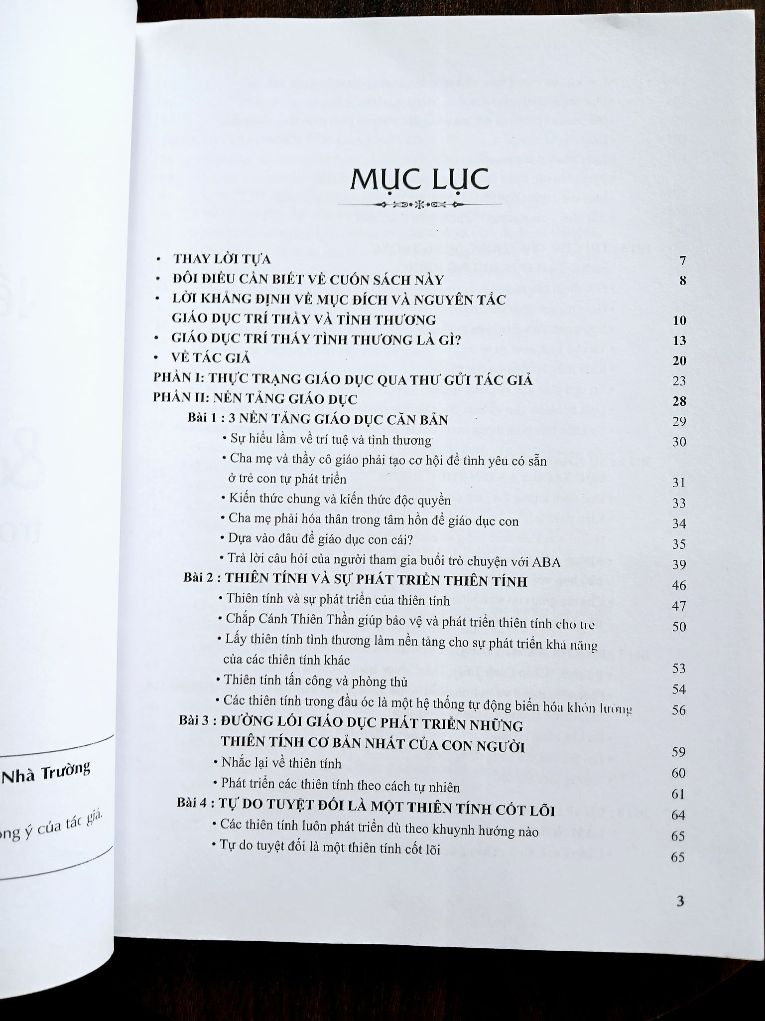 Nền Tảng Giáo Dục Trí Thầy & Tình Thương Trong Gia Đình & Nhà Trường - ABA