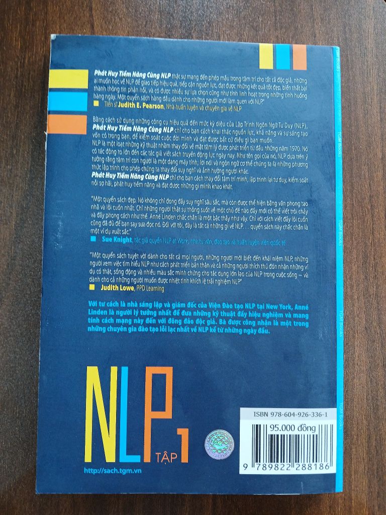 Phát Huy Tiềm Năng Cùng N.L.P - Anne Linden & Kathrin Perutz - Ảnh chụp thực tế
