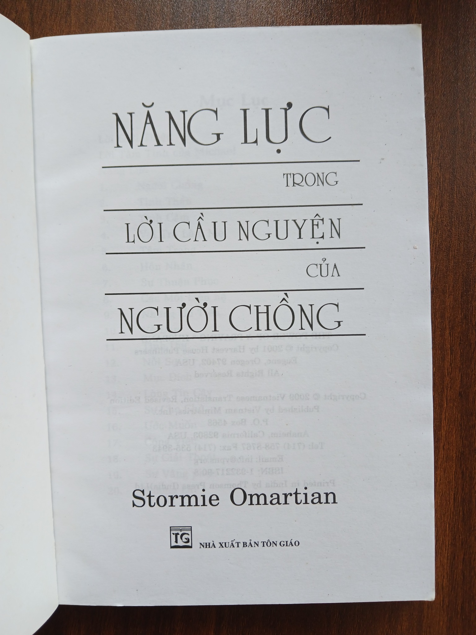 Năng lực trong lời cầu nguyện của người chồng - Stormie Omartian