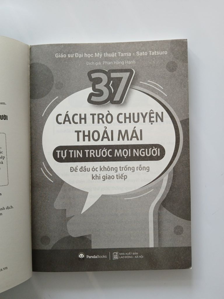 37 cách trò chuyện thoải mái, tự tin trước mọi người - Sato Tatsuro - Ảnh thực tế 5