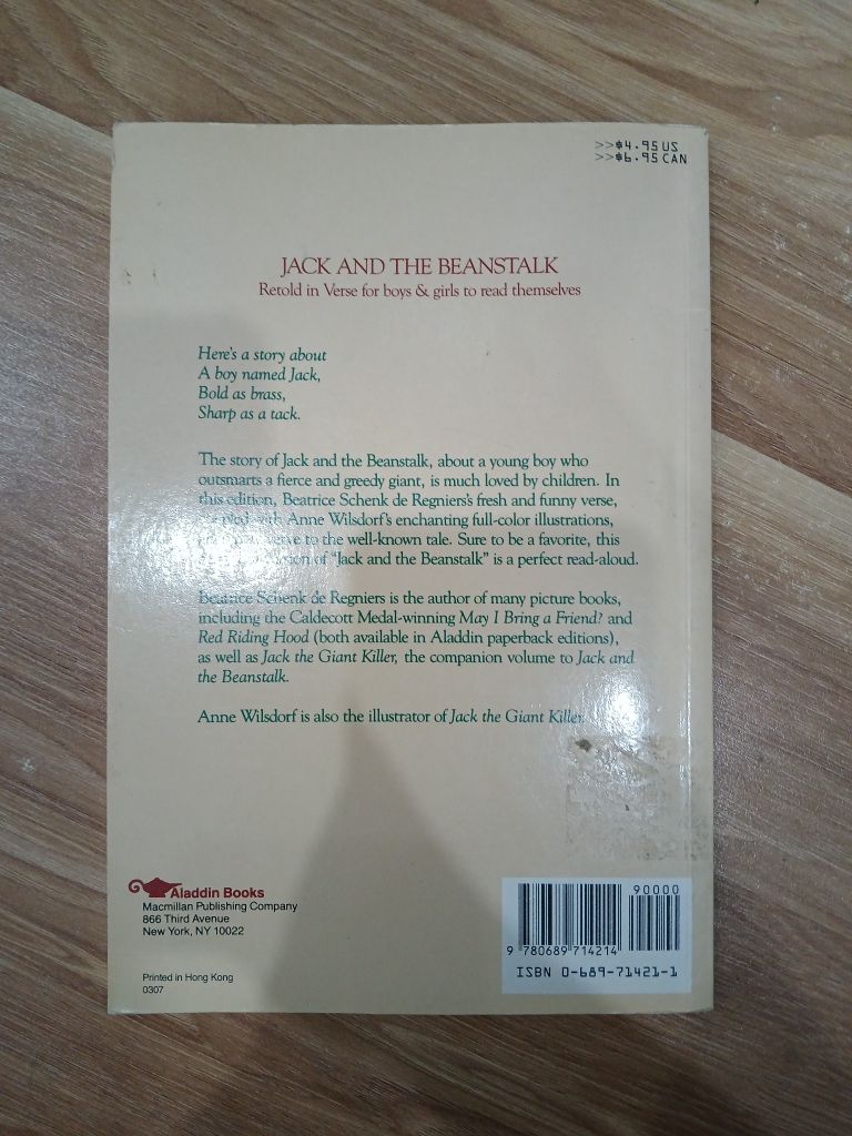 Jack and the Beanstalk - Retold by Beatrice Schenk de Regniers & Anne Wilsdorf - Ảnh chụp thực tế