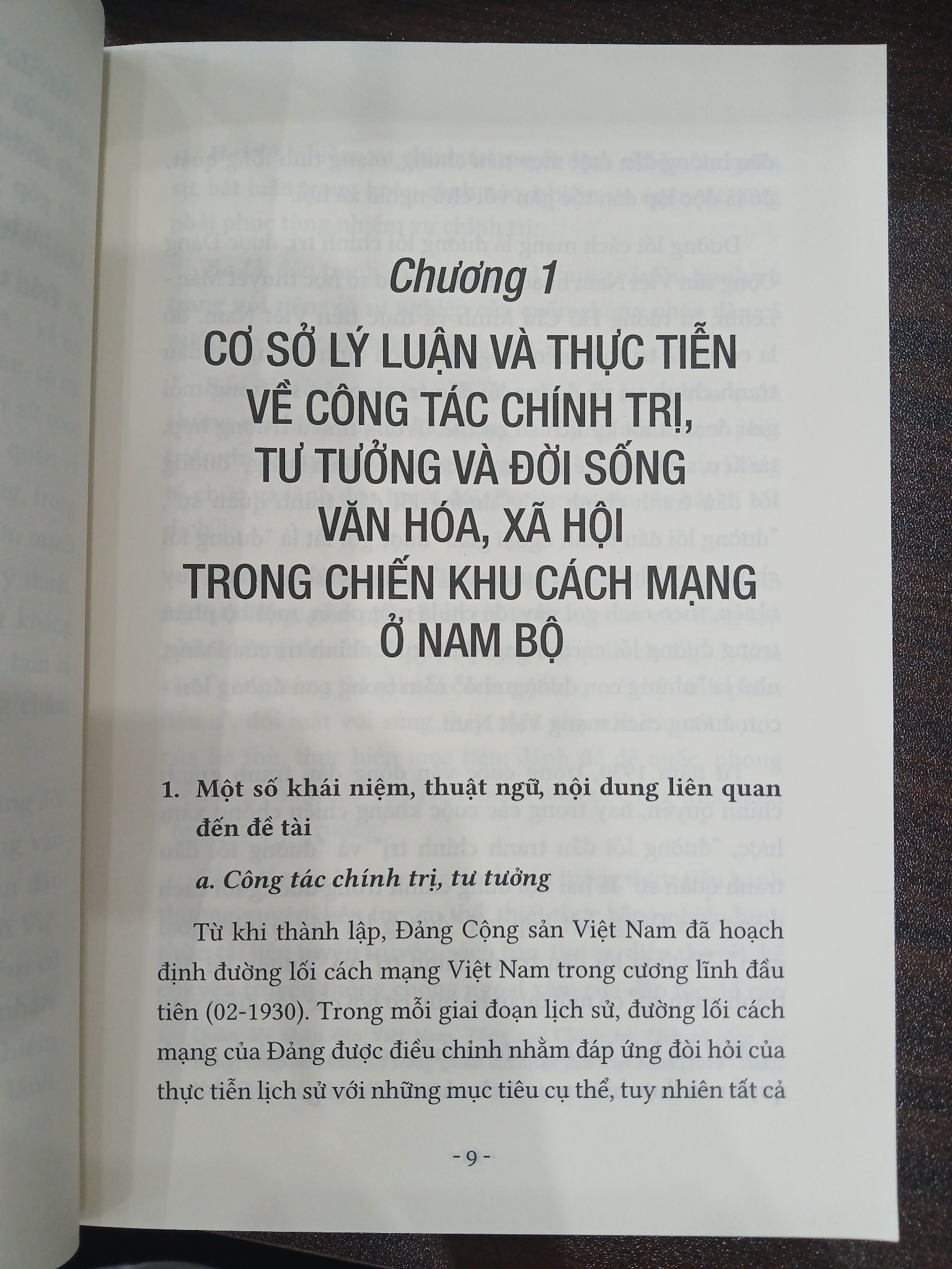 Công tác chính trị, tư tưởng và đời sống văn hóa, xã hội trong chiến khu cách mạng ở Nam Bộ (1945 – 1954)