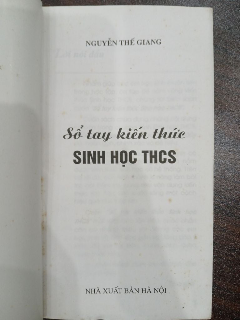 Sổ tay kiến thức Sinh học – THCS - Nguyễn Thế Giang - Ảnh thực tế 6