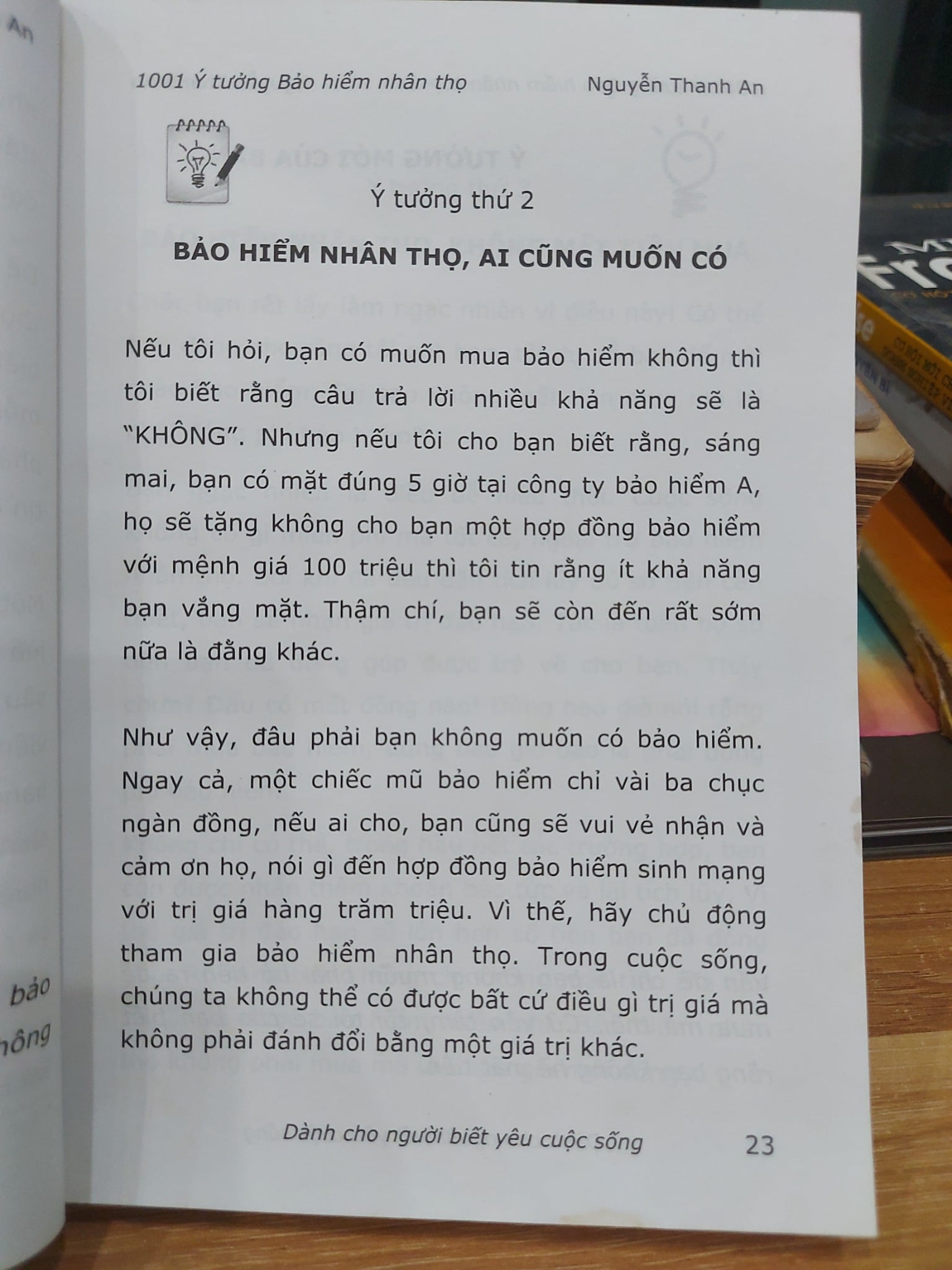 1001 Ý TƯỞNG BẢO HIỂM NHÂN THỌ – NGUYỄN THANH AN