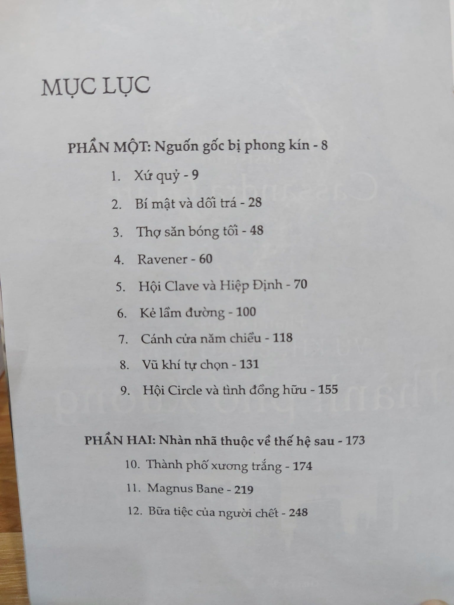 Thành phố Xương – Cassandra Clare