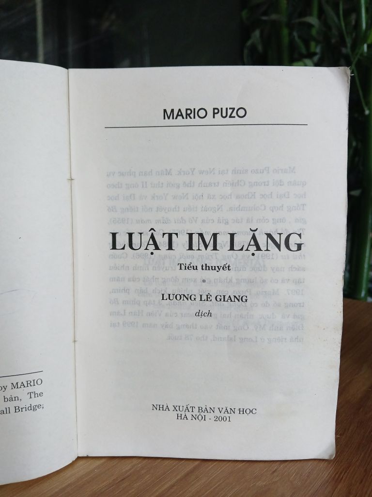 Luật im lặng – Mario Puzo - Ảnh thực tế 5
