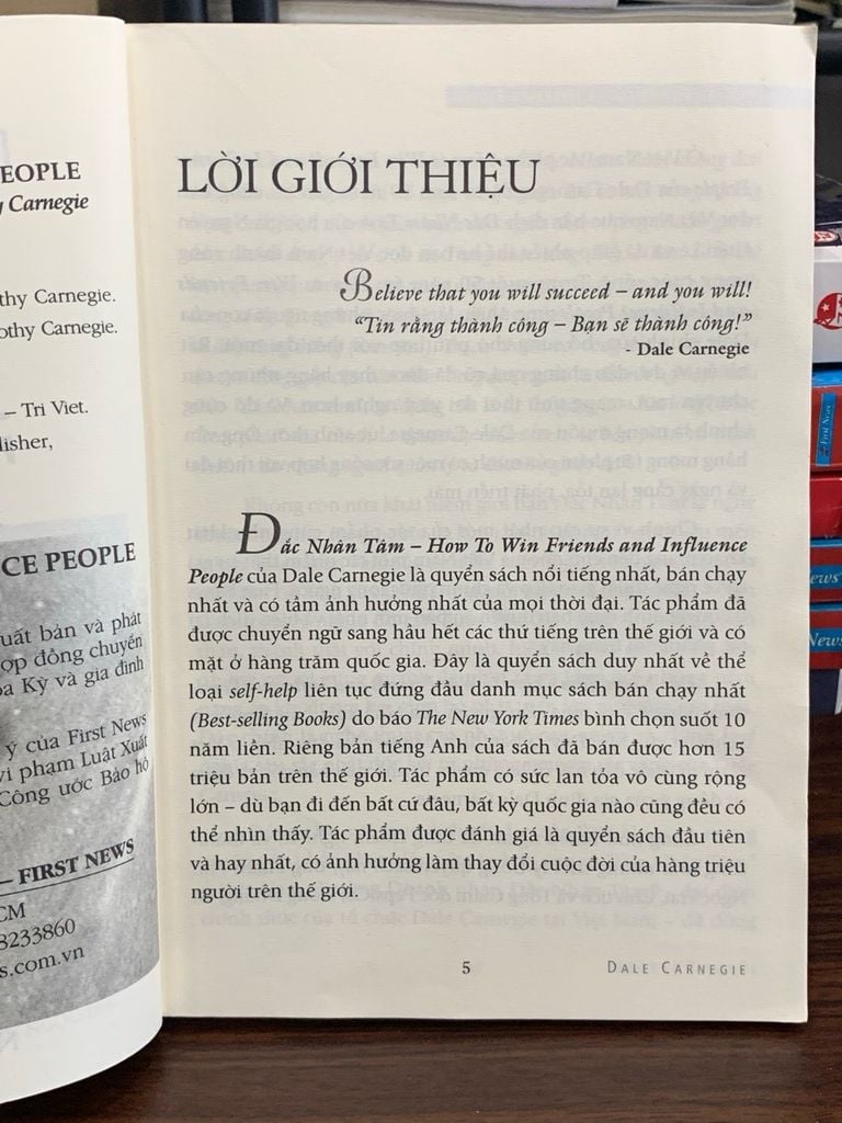 Đắc nhân tâm – Dale Carnegie (bản First News, bìa xanh) (Quách Thu Nguyệt xuất bản) - Ảnh thực tế 3