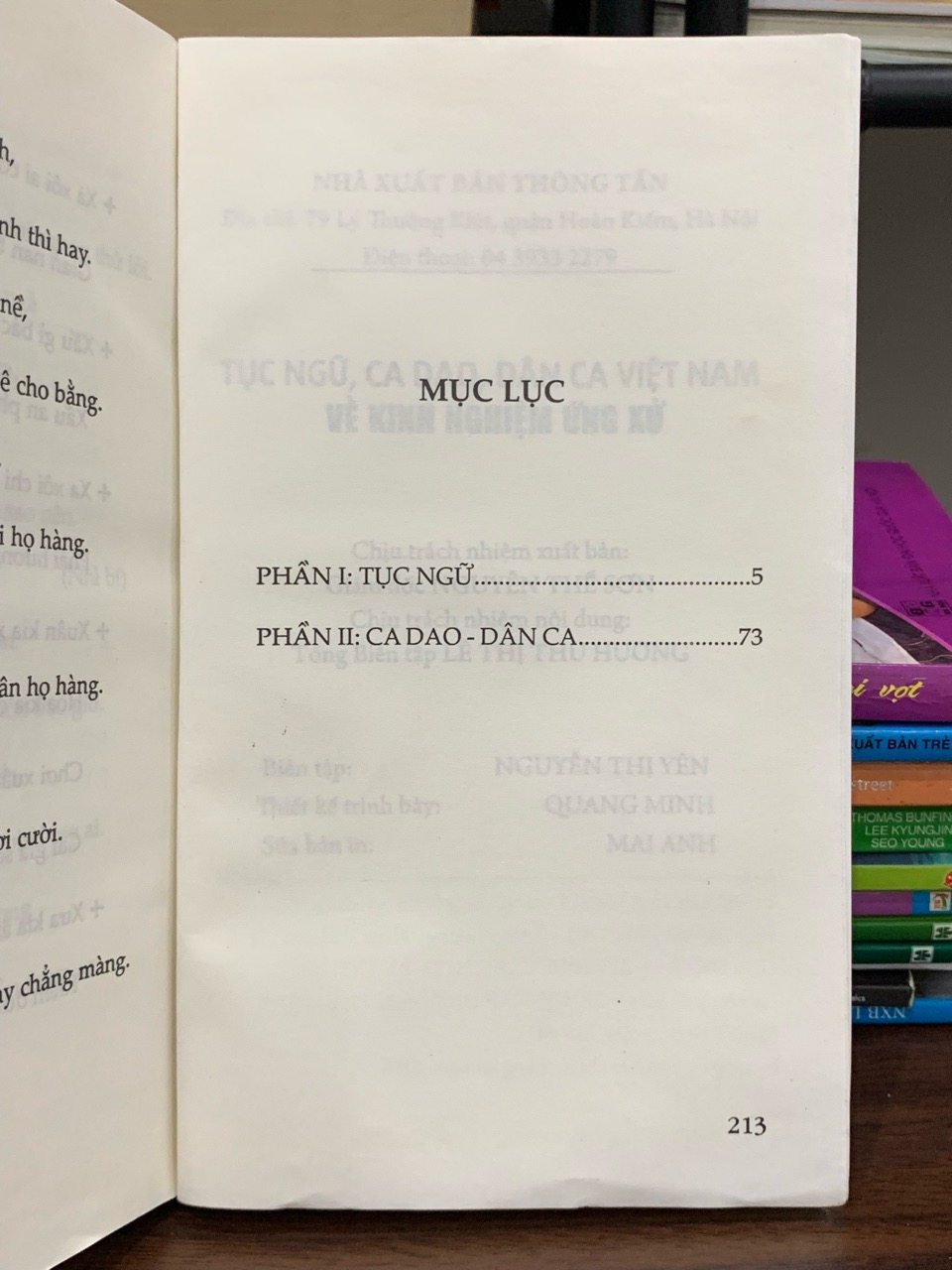 Tục ngữ- ca dao- dân ca Việt Nam về kinh nghiệm ứng xử- Đặng Hà Linh