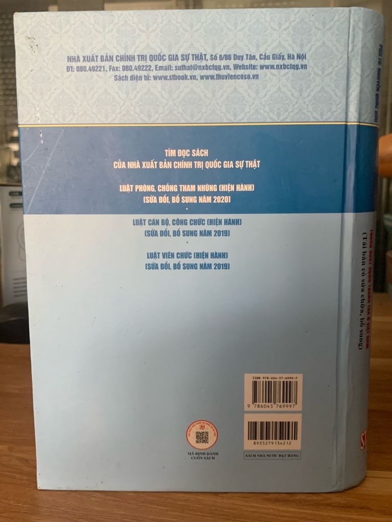 Phòng ,chống tham nhũng trong hoạt động thanh tra ở Việt Nam -PGS.TS Nguyễn Quốc Sửu - Ảnh thực tế 3