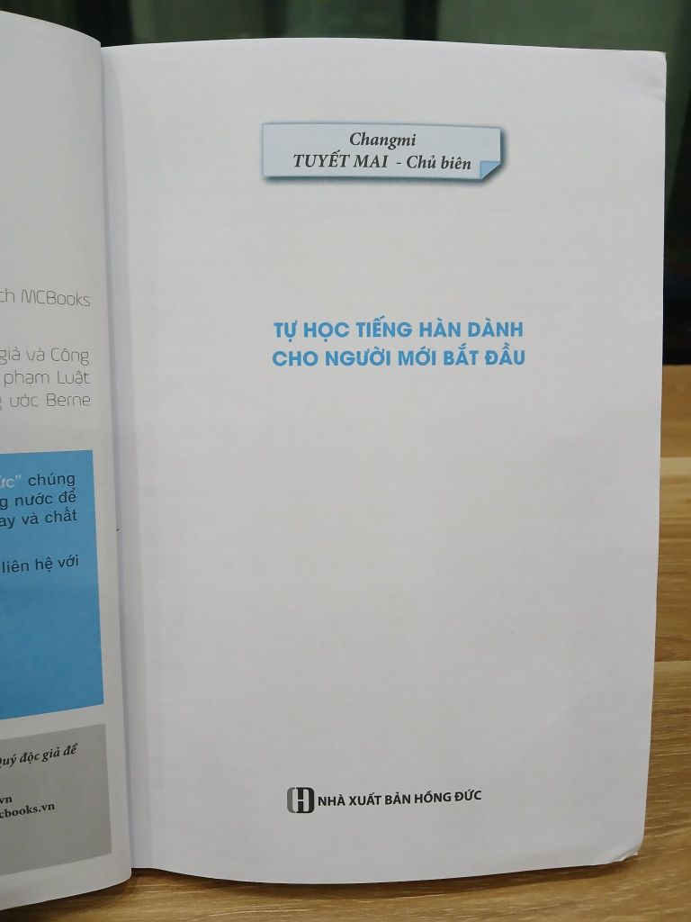 Tự học tiếng Hàn dành cho người mới bắt đầu – Chủ biên: Tuyết Mai (MCBooks) - Ảnh thực tế 5