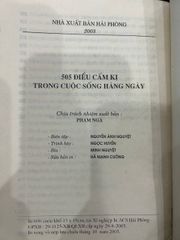 505 Điều Cấm Kỵ Trong Cuộc Sống Hàng Ngày - Đới Cát Lợi, Trương Cương - Đới Cát Lợi, Trương Cương - BT - Đới Cát Lợi, Trương Cương - ảnh 5