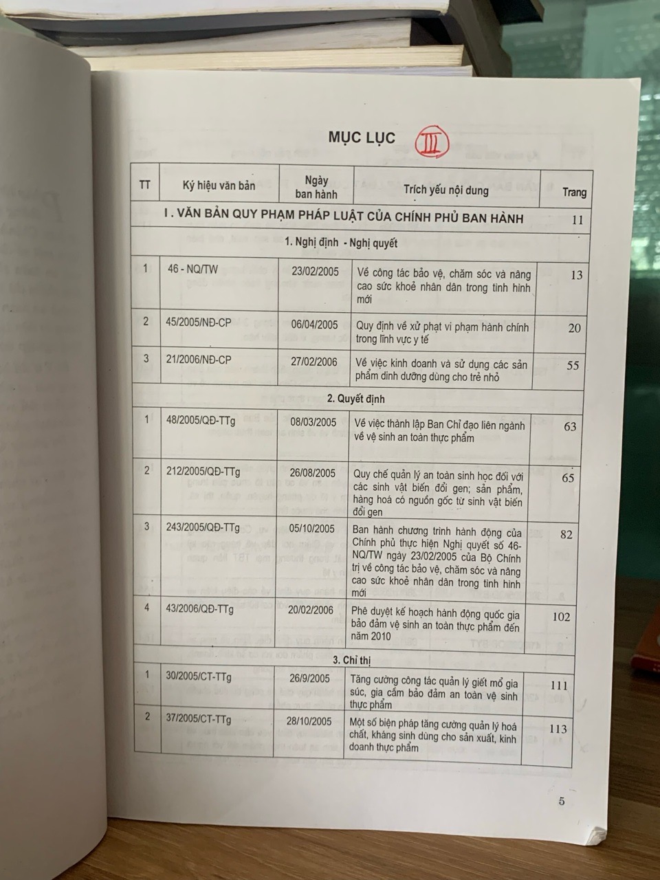 Các văn bản quy phạm pháp luật về vệ sinh an toàn thực phẩm tập 3