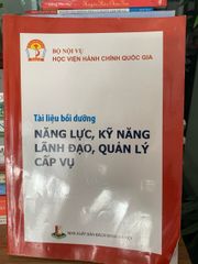 Năng lực quản lý kĩ năng lãnh đạo quản lý cấp vụ -NXB Bách khoa HN - ảnh 1