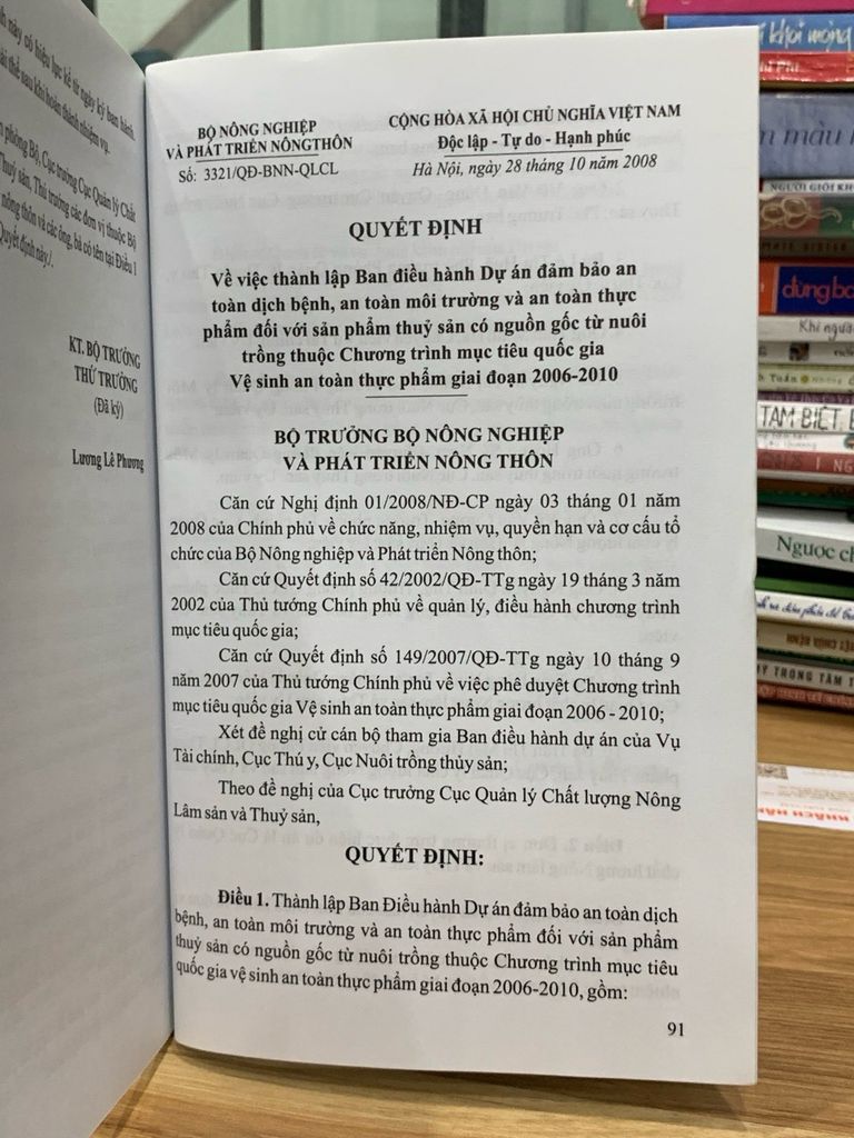 Các văn bản hướng dẫn thực hiện chương trình mục tiêu QG vệ sinh ATTP giai đoạn 2006-2010 - Ảnh thực tế 5