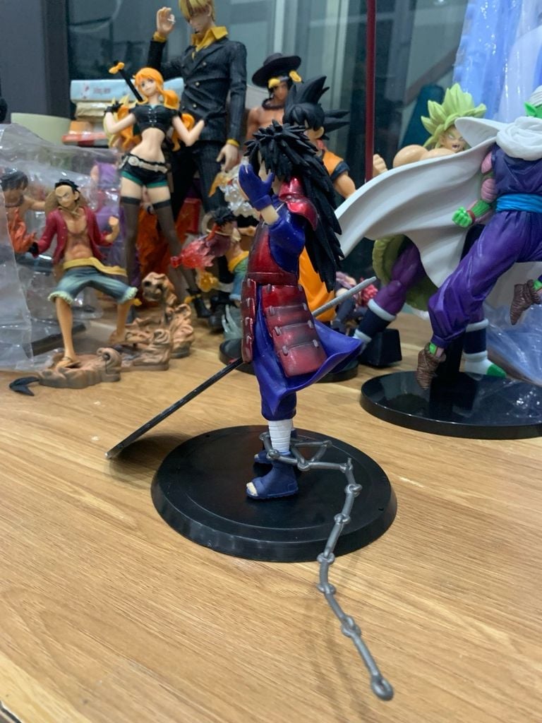 Mô hình tượng GK Uchiha Sasuke và Uchiha Madara từ anime Naruto Shippuden, cao 18cm - Ảnh chụp thực tế