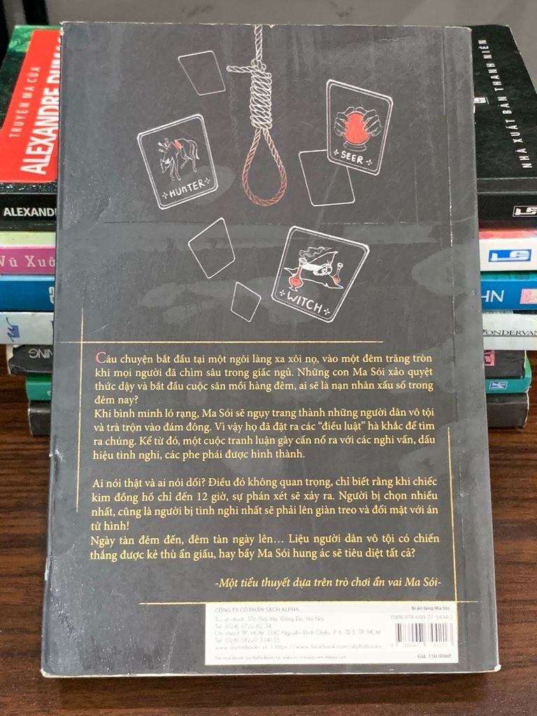 Bí ẩn làng ma sói – Nguyễn Trường (Board Game VN – Alphabooks) - Ảnh chụp thực tế