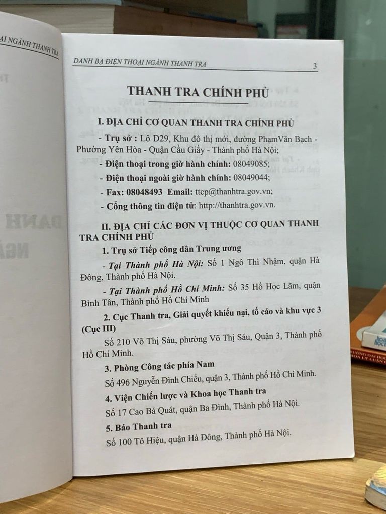 Danh bạ điện thoại ngành thanh tra -2022 - Ảnh thực tế 4