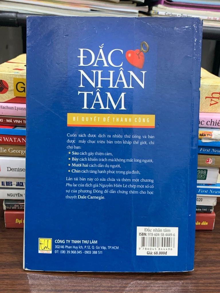 Đắc nhân tâm (How to Win Friends & Influence People) — Dale Carnegie – Nguyễn Hiến Lê (dịch) - Ảnh chụp thực tế