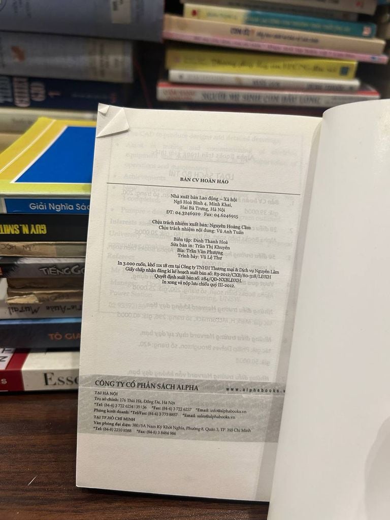 Bản CV Hoàn Hảo - Alpha Books - Alpha Books biên soạn - Ảnh thực tế 3