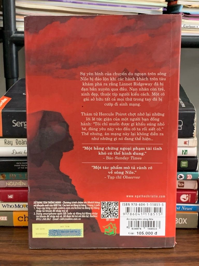 Án mạng trên sông Nile – Agatha Christie - Ảnh chụp thực tế