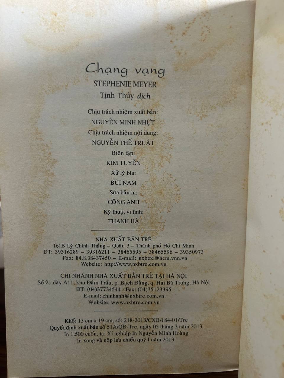 Chạng Vạng - Stephenie Meyer