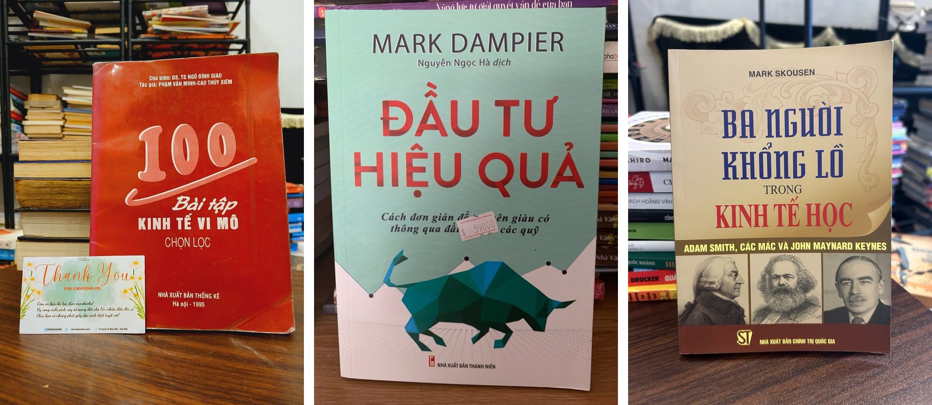Combo 100 bài tập kinh tế vi mô chọn + Đầu tư hiệu quả + Ba người khổng lồ trong kinh t