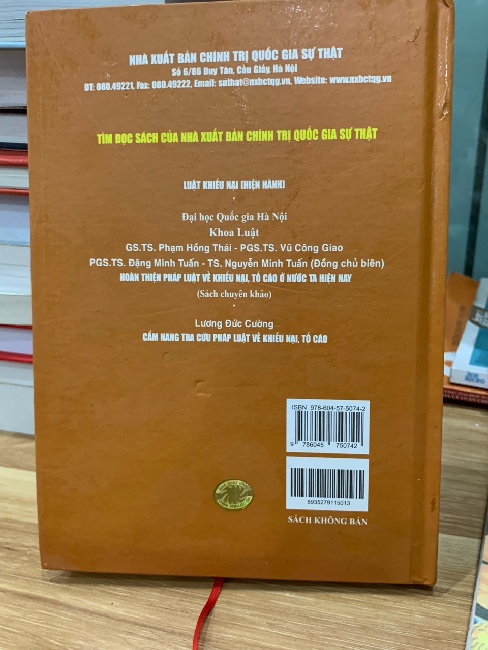 Xem xét giải quyết lại quyết định giải quyết khiếu nại đã có hiệu lực-NXB chính trị quốc gia sự thật
