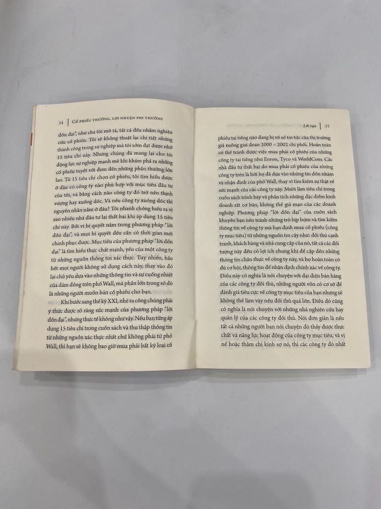 Cổ Phiếu Thường Lợi Nhuận Phi Thường - Philip A. Fisher - Ảnh chụp thực tế