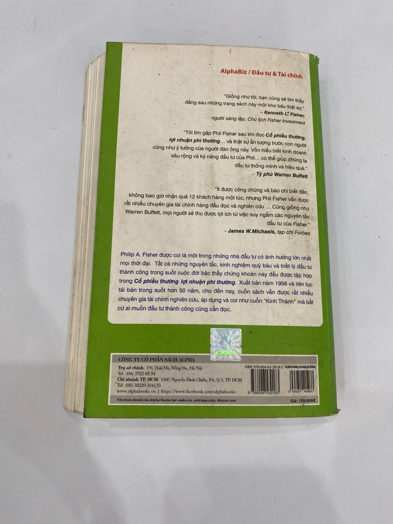 Cổ Phiếu Thường Lợi Nhuận Phi Thường - Philip A. Fisher - Ảnh thực tế 6