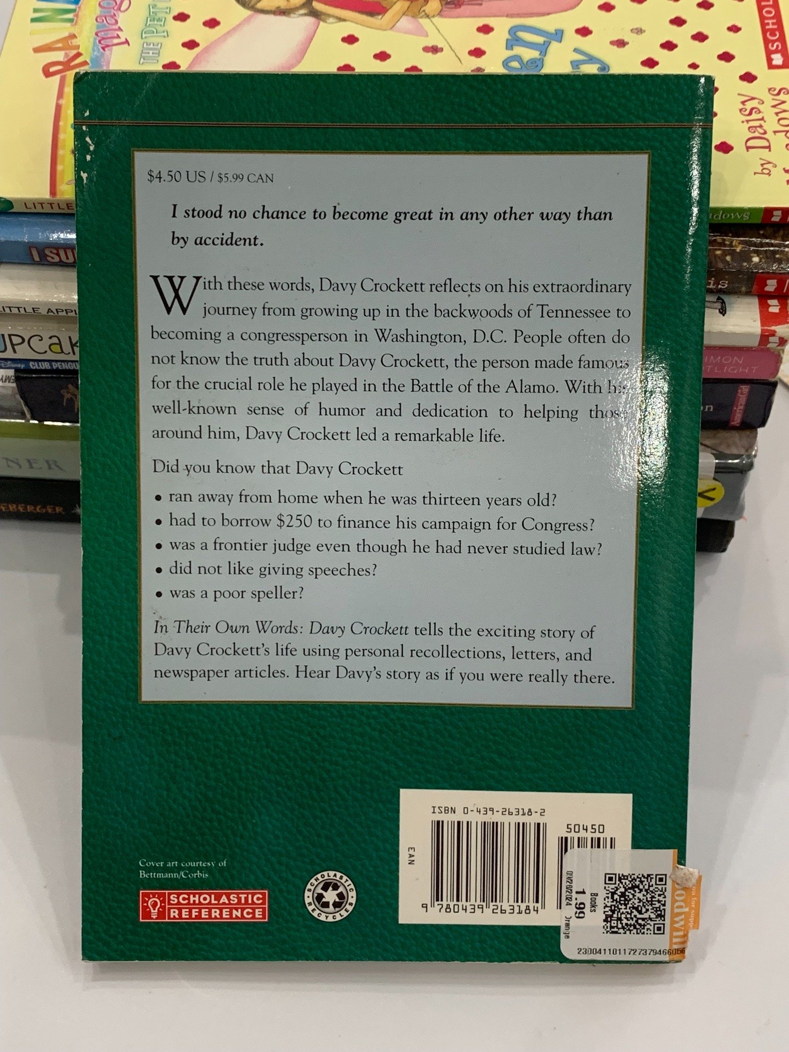 Davy Crockett: In His Own Words – George Sullivan - ảnh 3