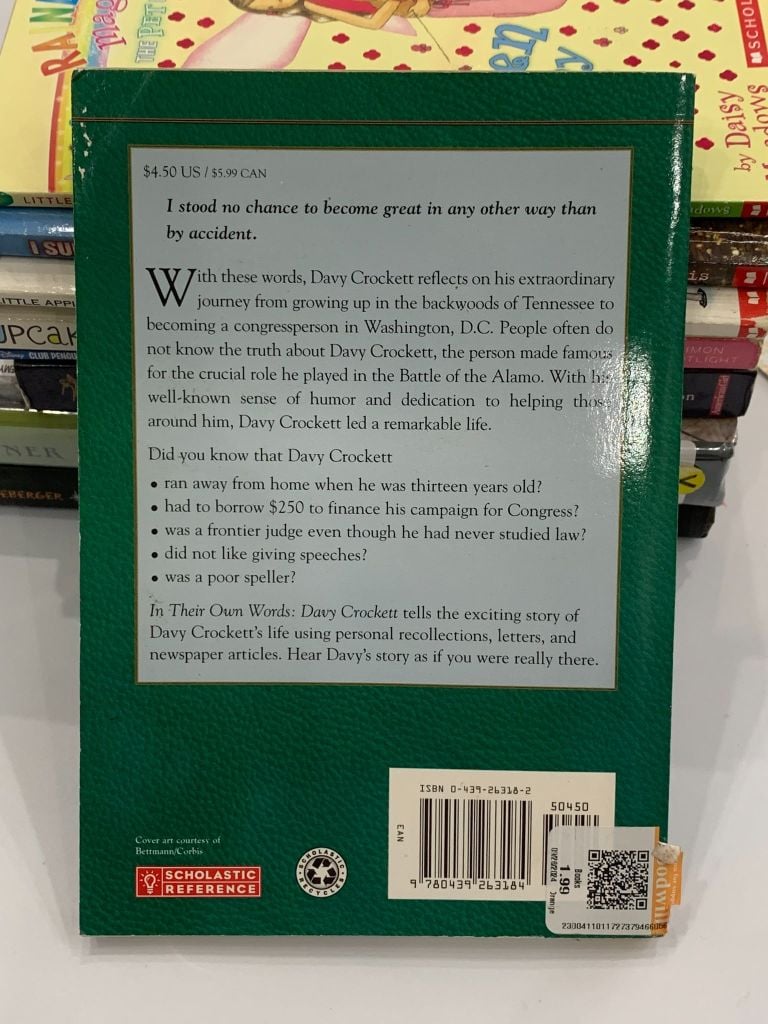 Davy Crockett: In His Own Words – George Sullivan - Ảnh thực tế 3