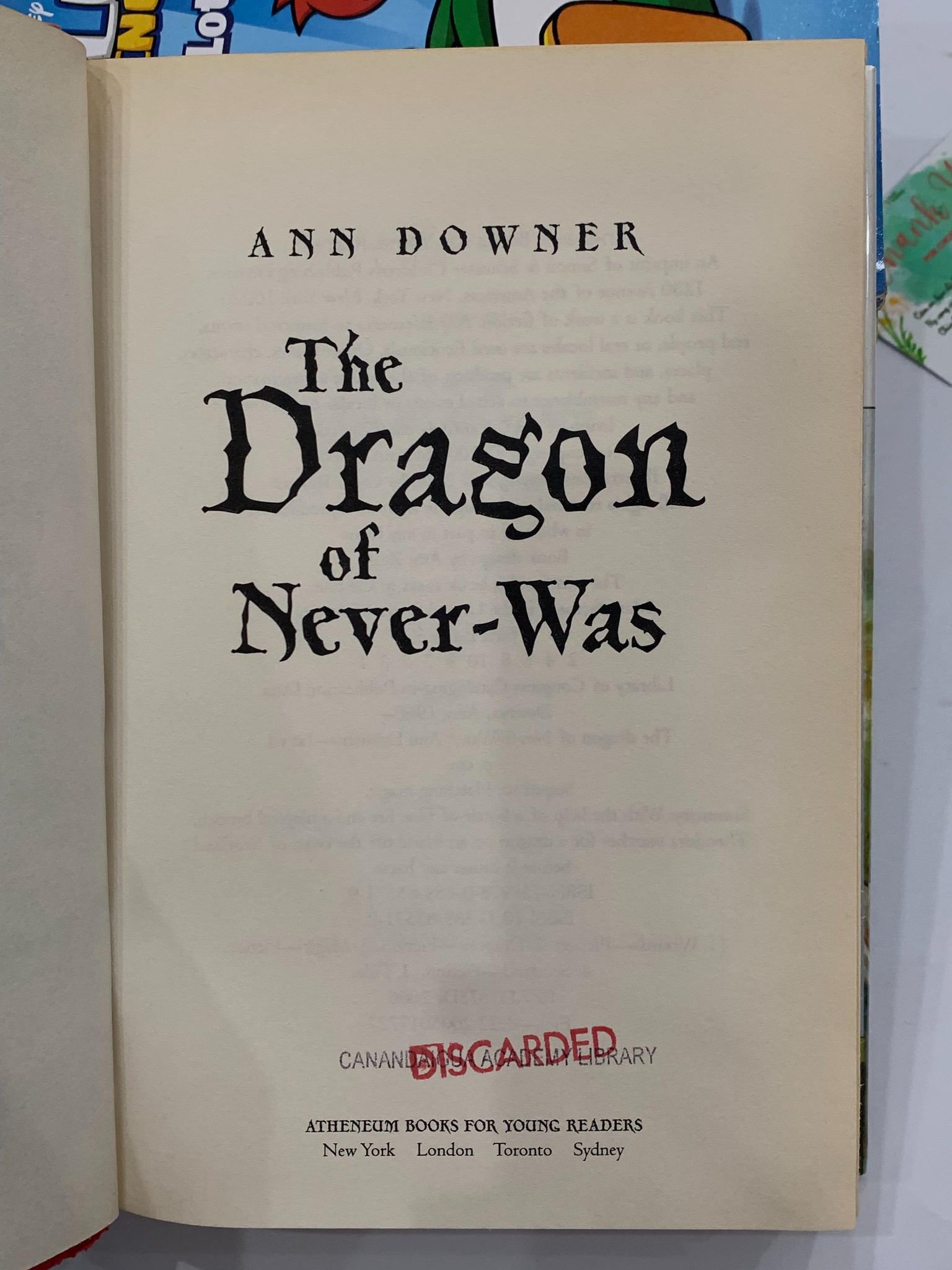The Dragon of Never-Was – Ann Downer