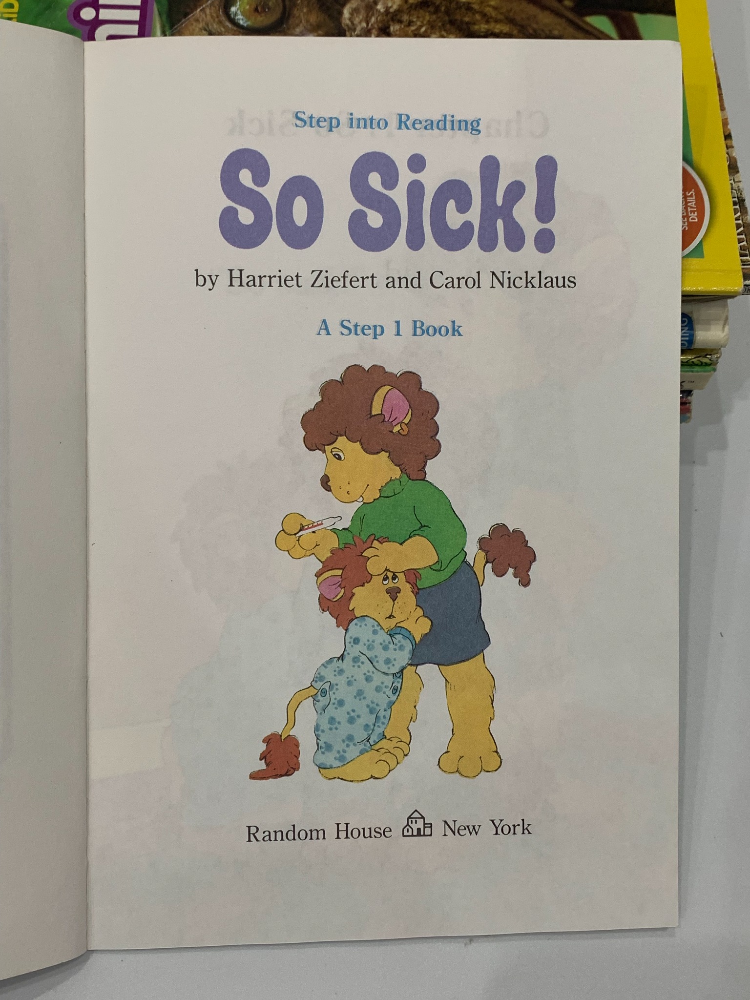 So Sick! – Harriet Ziefert