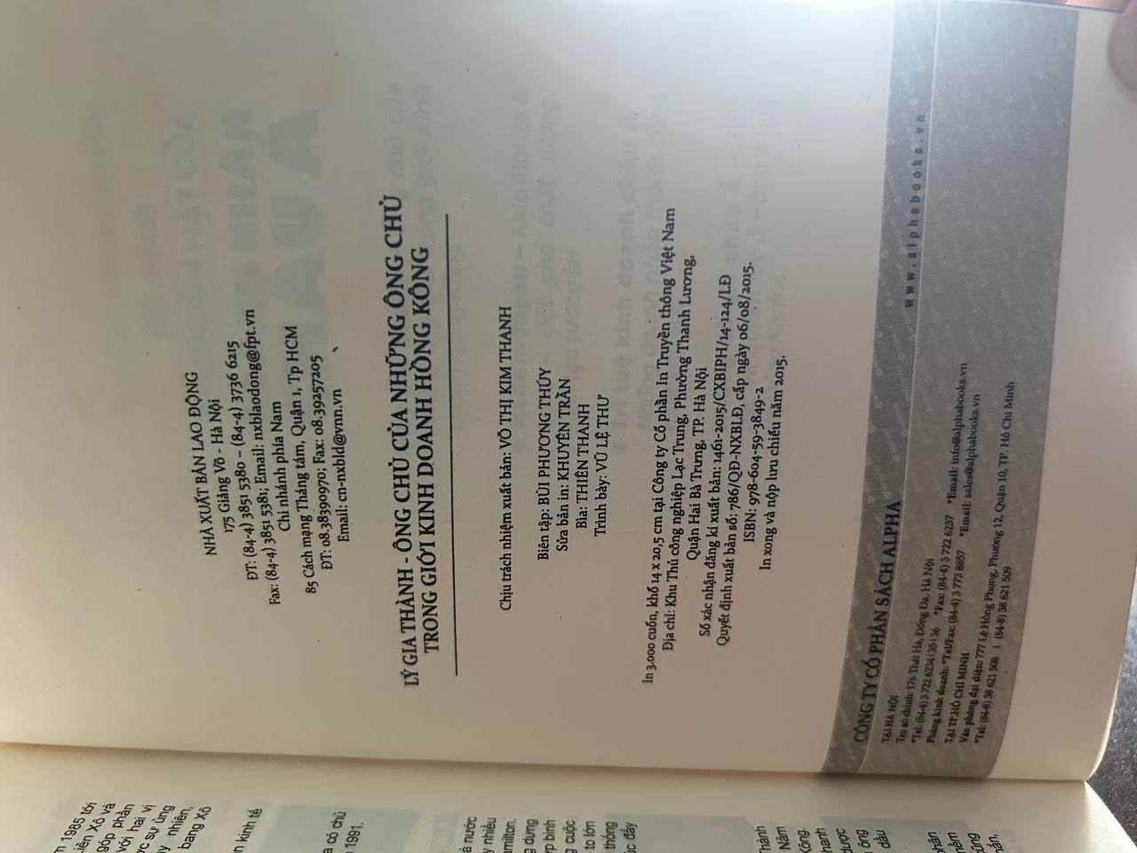 Lý Gia Thành - Ông Chủ Của Những Ông Chủ Trong Giới Kinh Doanh Hồng Kông - Võ Thị Kim Thanh (chịu trách nhiệm xuất bản)
