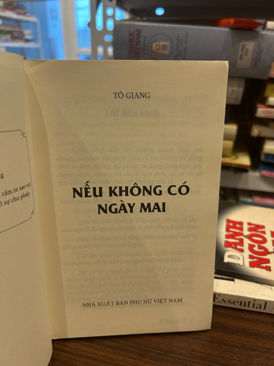 Nếu Không Có Ngày Mai - Tô Giang - Tô Giang