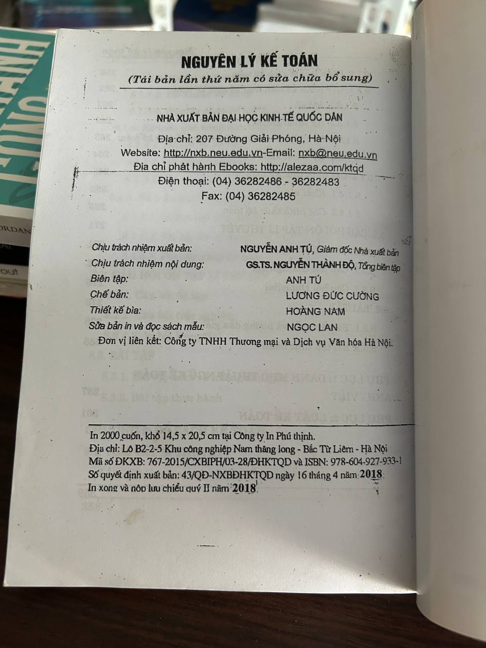 Nguyên Lý Kế Toán - PGS.TS. Trần Quý Liên, TS. Trần Văn Thuận, TS. Phan Thành Long - PGS.TS. Trần Quý Liên, TS. Trần Văn Thuận, TS. Phan Thành Long