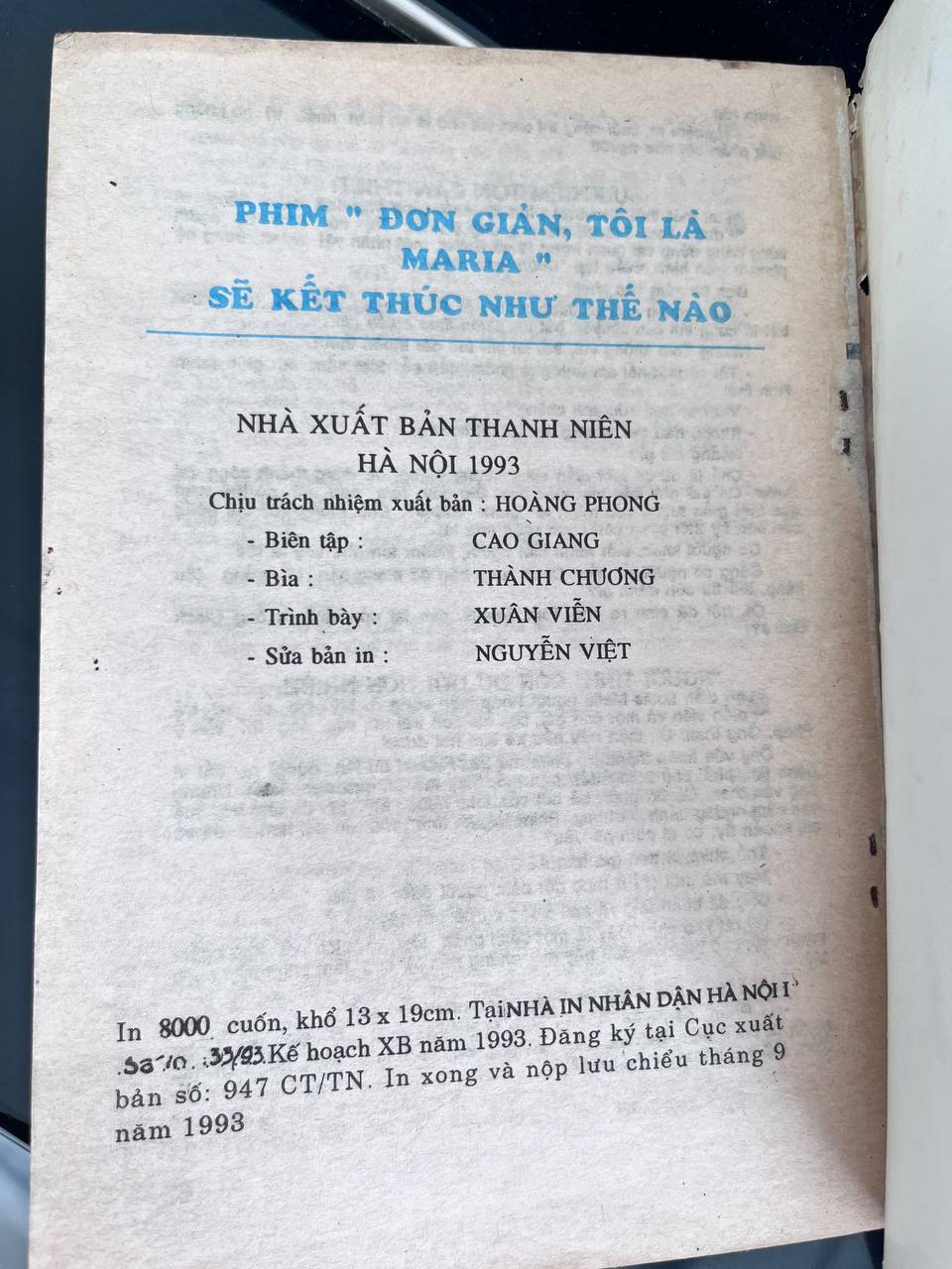 Phim Đơn Giản Tôi Là Maria: Kết Thúc Như Thế Nào? - NXB Thanh Niên - Nhiều tác giả - ảnh 5