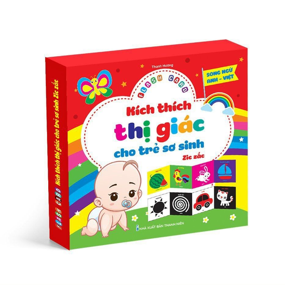 Thẻ Flashcard Kích Thích Thị Giác Cho Trẻ Sơ Sinh 0-1 Tuổi Zic Zắc - Ảnh thực tế 6