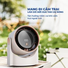 Quạt Cầm Tay Circulating Fan 100 Cấp Độ Gió, Dung Lượng Pin Lớn, Có Chip Bảo Vệ Thông Minh Kèm Màn Hình Led - ảnh 5