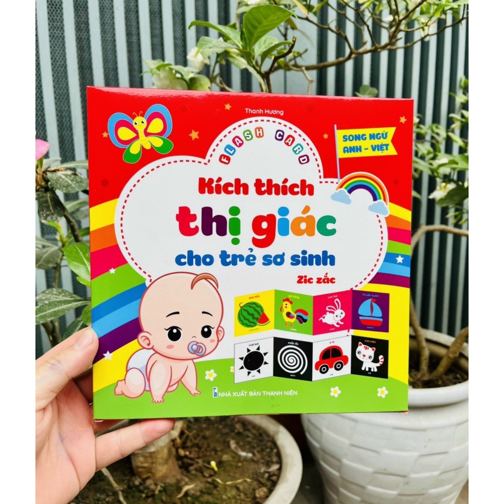 Thẻ Flashcard Kích Thích Thị Giác Cho Trẻ Sơ Sinh 0-1 Tuổi Zic Zắc