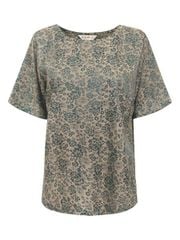 Hạnh Bộ đồ dài trung niên mặc hoa nhỏ, tay ngắn